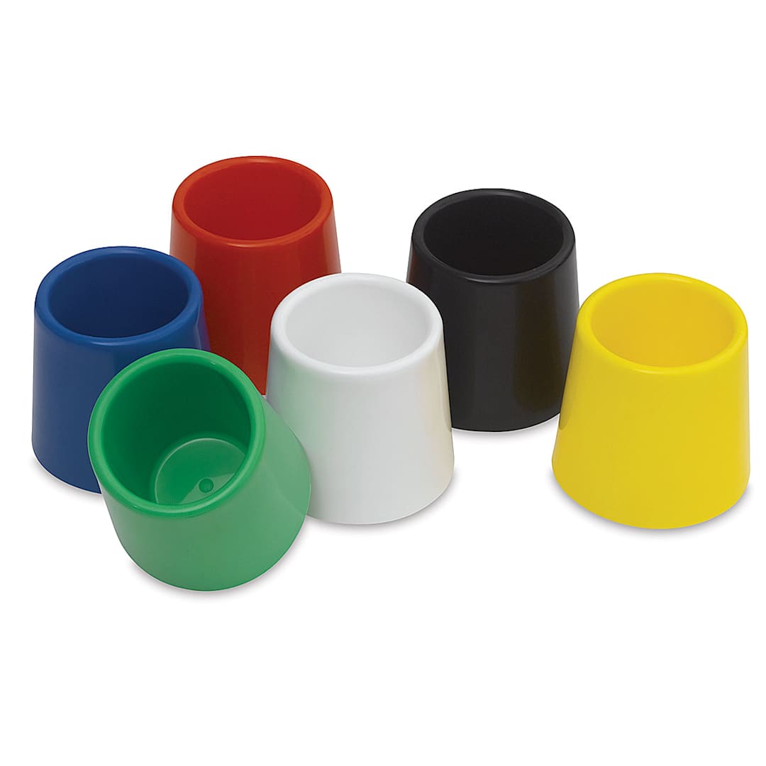 Open in modal - Richeson No-Tip Water Pot Set - Set of 6 Brightly colored Pots shown
