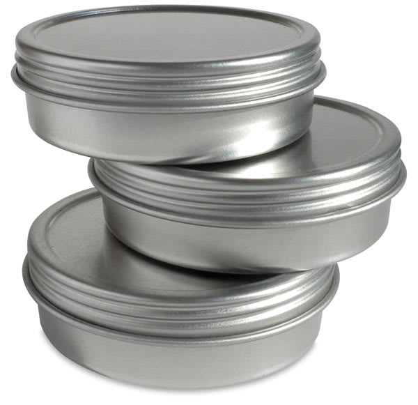Open in modal - Enkaustikos Empty Aluminum Tin - Set of 3 2 oz tins stacked