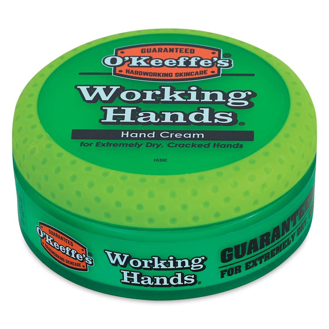 Open in modal - O'Keeffe's Working Hands Hand Cream - Angled view of closed Jar
