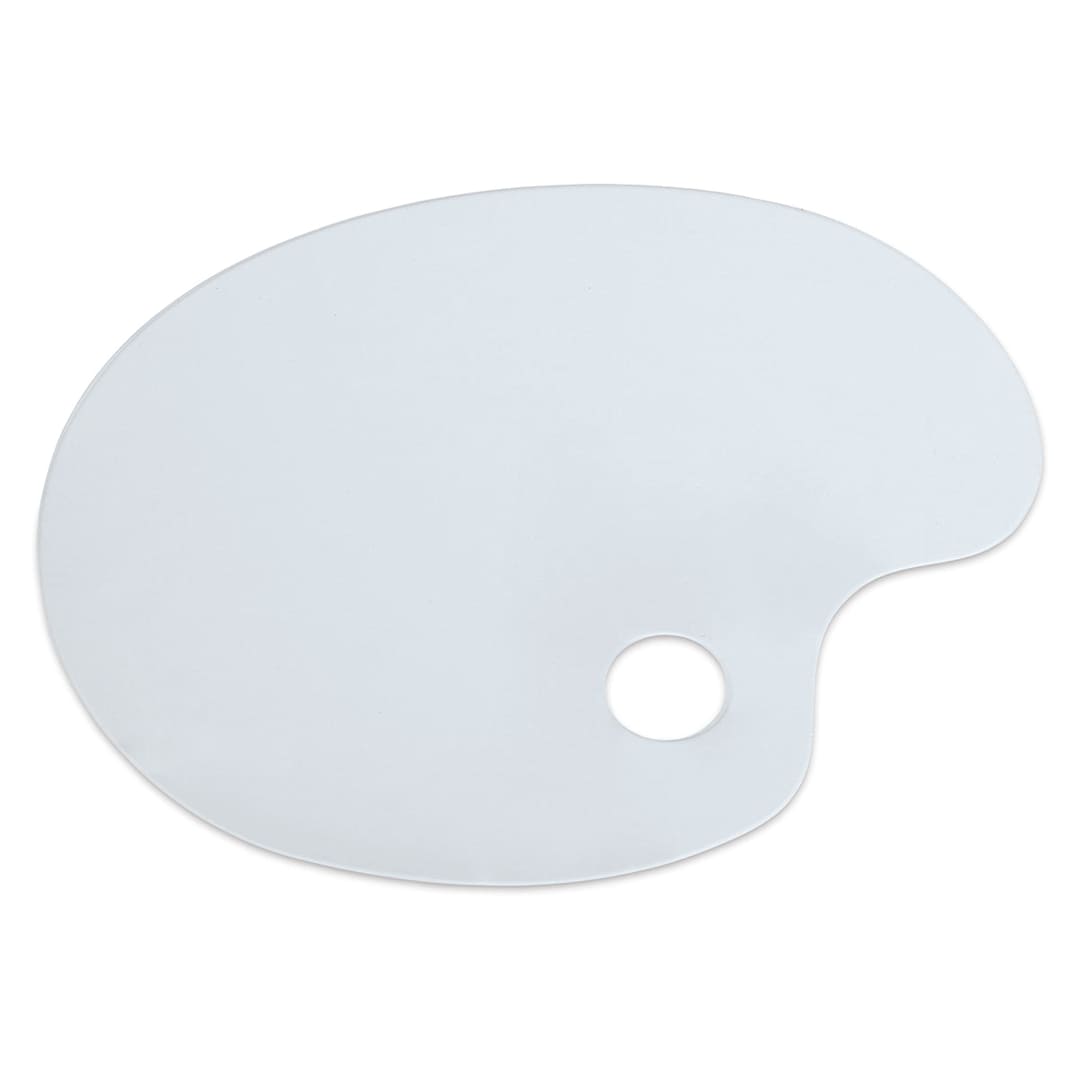 Open in modal - Kingart Oval Clear Acrylic Palette - Top view