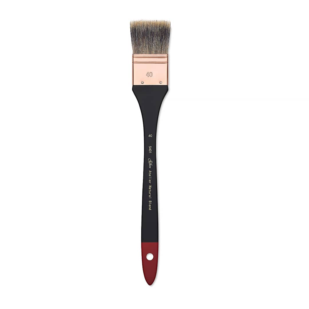 Open in modal - Silver Brush Atelier Badger Blend Flat Mottler Brush - Size 40
