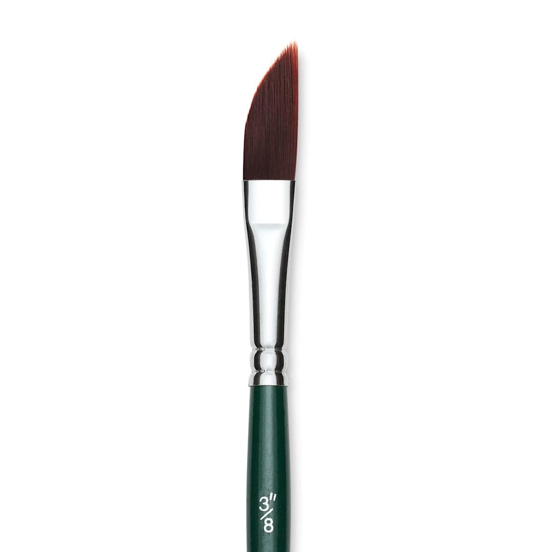 Open in modal - Silver Brush Ruby Satin Synthetic Brush - Dagger Striper, Size 3/8", Short Handle close-up