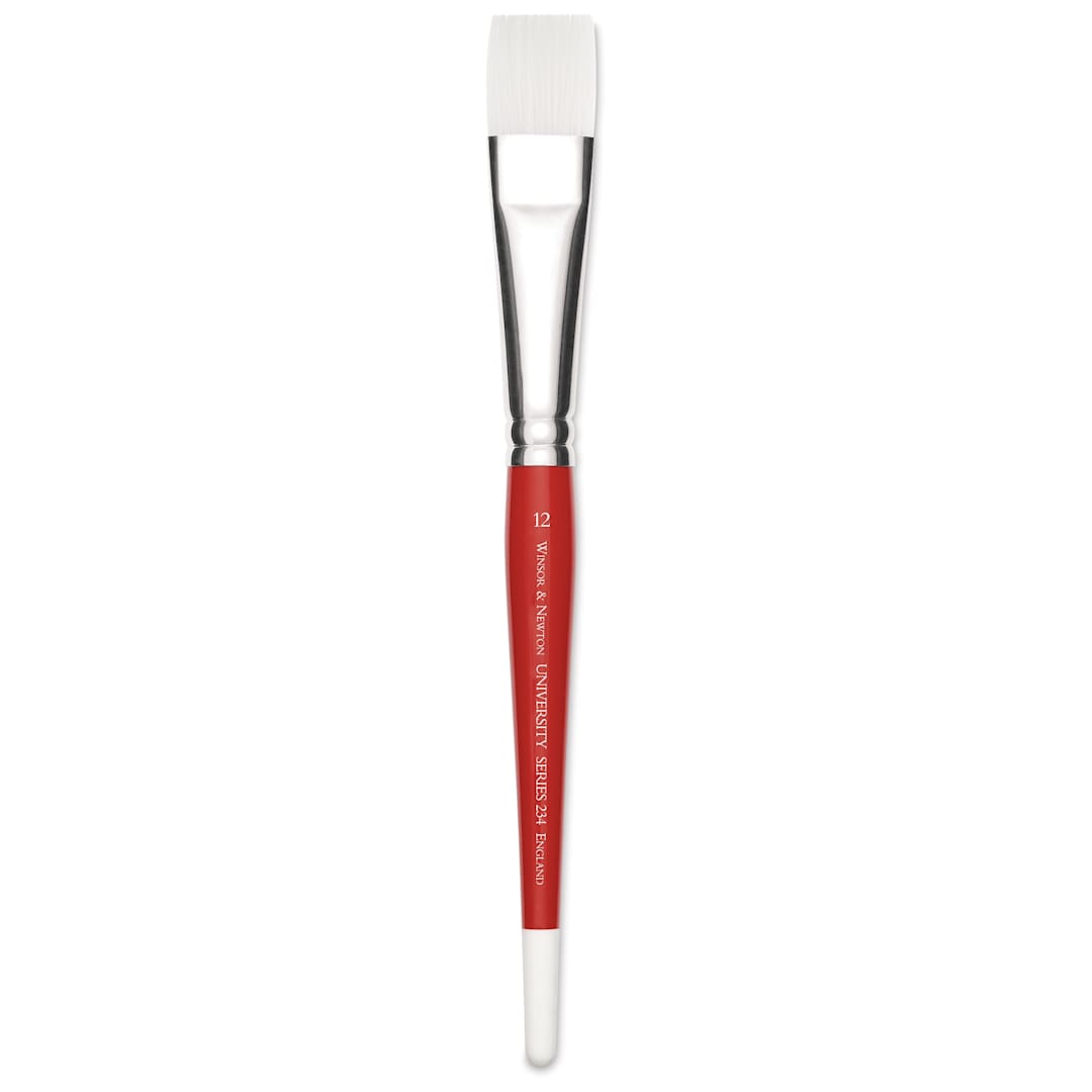 Open in modal - Winsor and Newton University Brush - Flat, Size 12, Short Handle