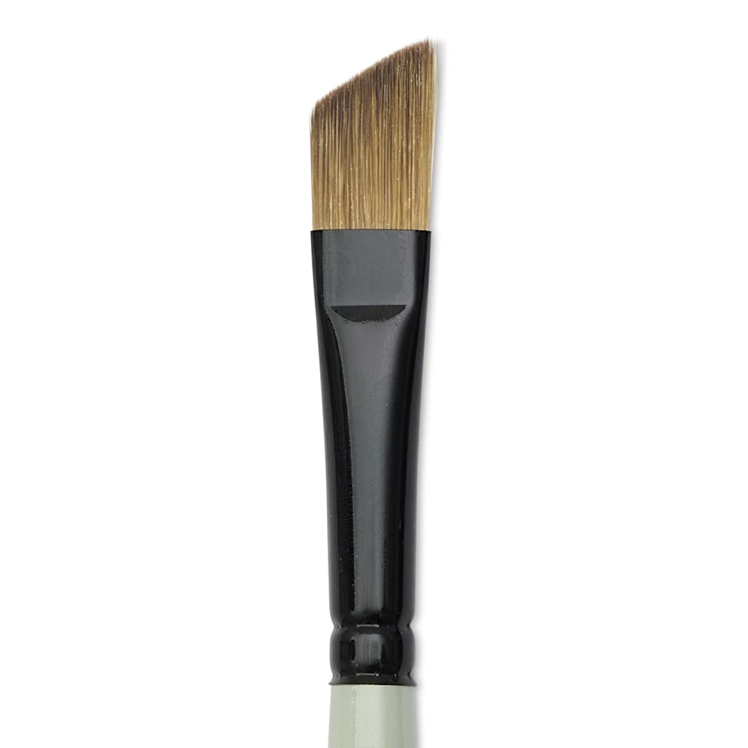 Open in modal - Silver Brush Black Pearl Synthetic Brush - Series 6406, Angular, 3/8", Long Handle, close-up