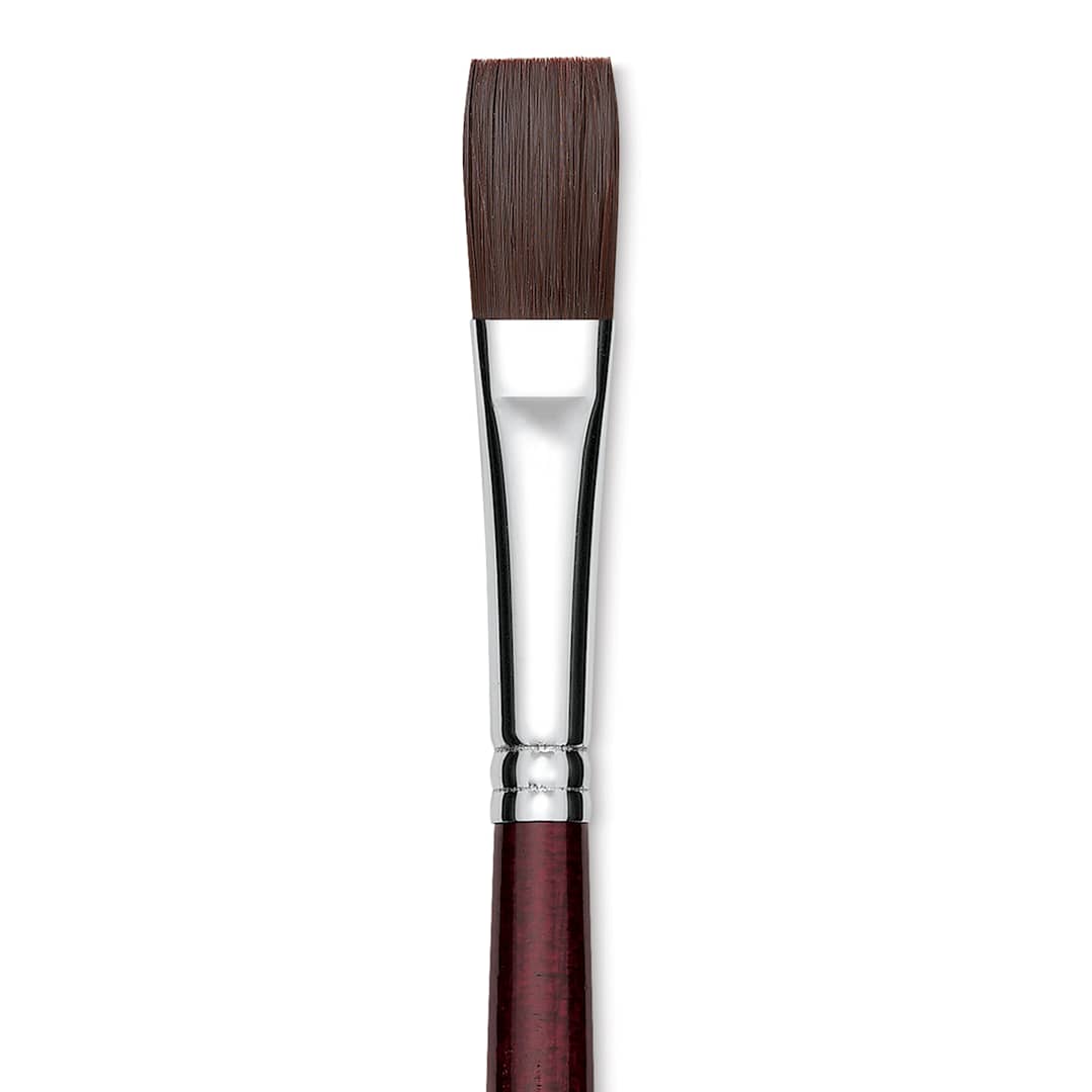 Open in modal - Utrecht Tuscan Synthetic Flat - Size 8, Long Handle