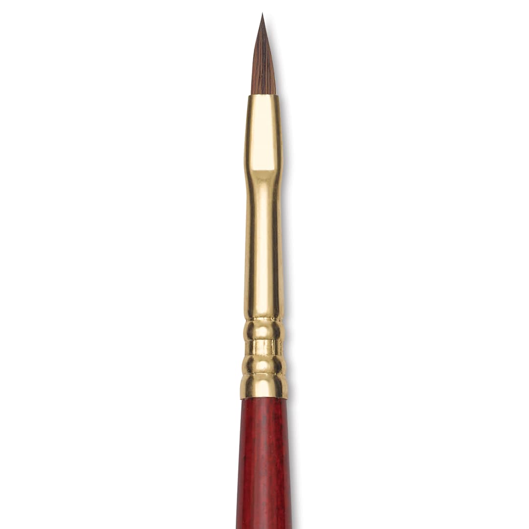 Open in modal - Blick Master Synthetic Kolinsky Brush - Short Handle, Filbert, Size 2, close-up