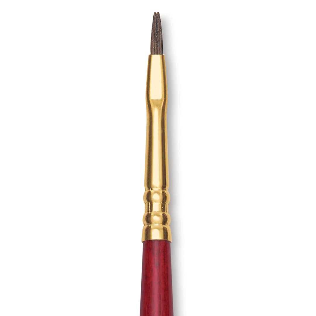 Open in modal - Blick Master Synthetic Kolinsky Brush - Long Handle, Bright, Size 1, close-up