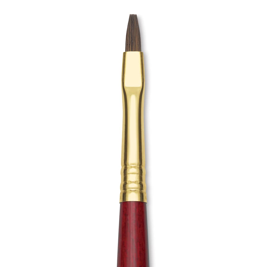 Open in modal - Blick Master Synthetic Kolinsky Brush - Short Handle, Bright, Size 4, close-up
