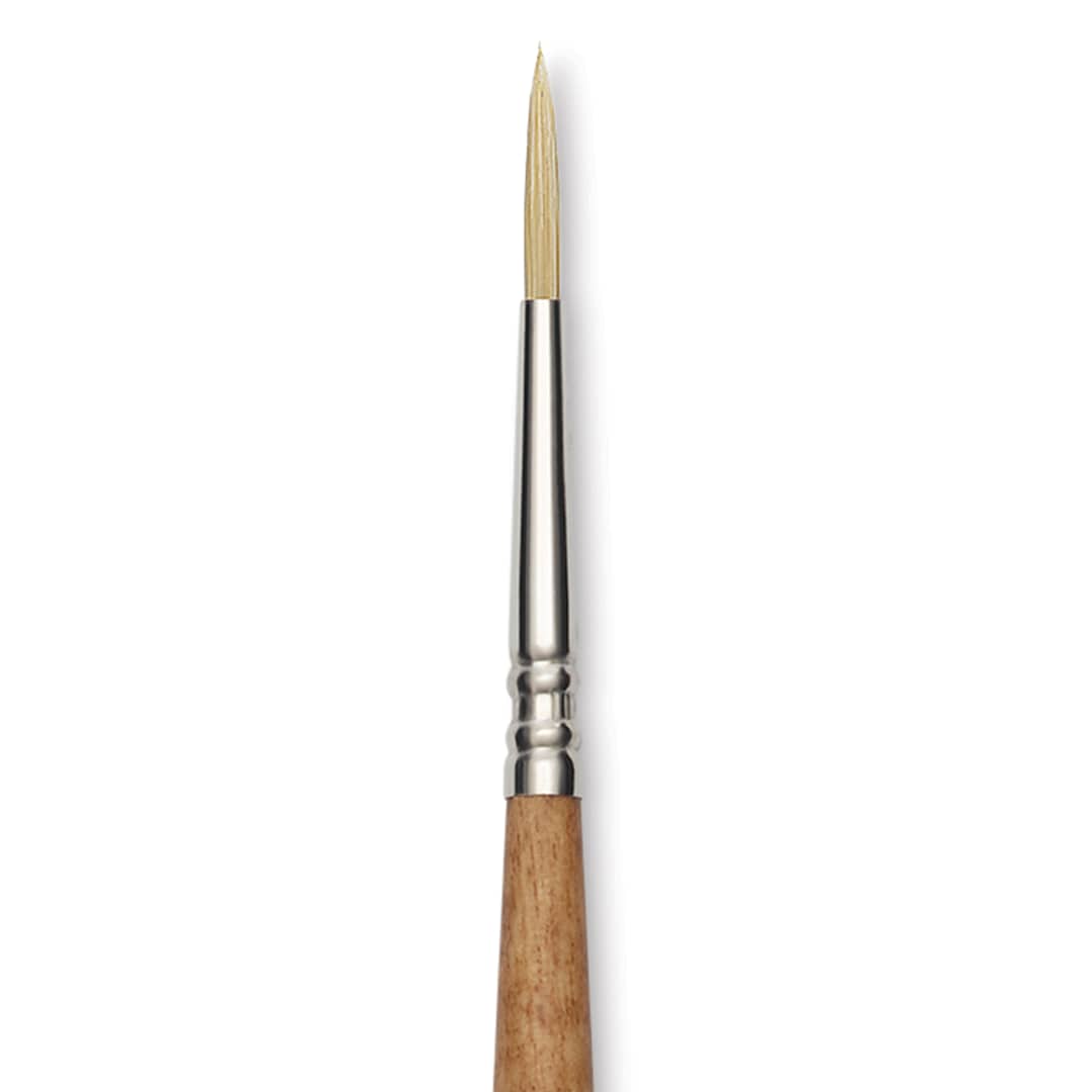 Open in modal - Escoda Futura Synthetic Bristle Brush - Series 5400, Round, Size 2, Long Handle, close-up
