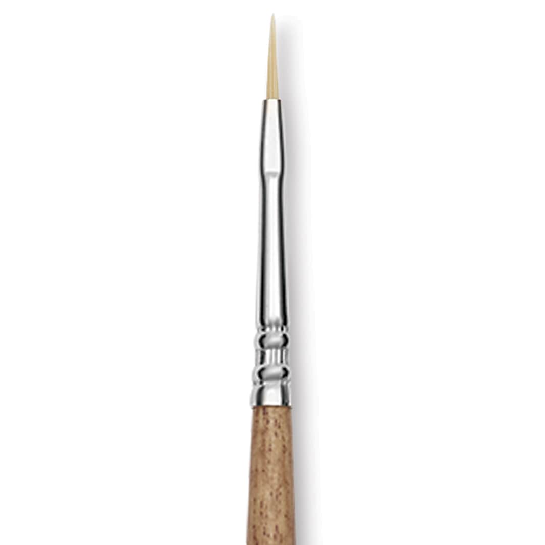 Open in modal - Escoda Futura Synthetic Bristle Brush - Series 5414, Filbert, Size 0, Long Handle, close-up