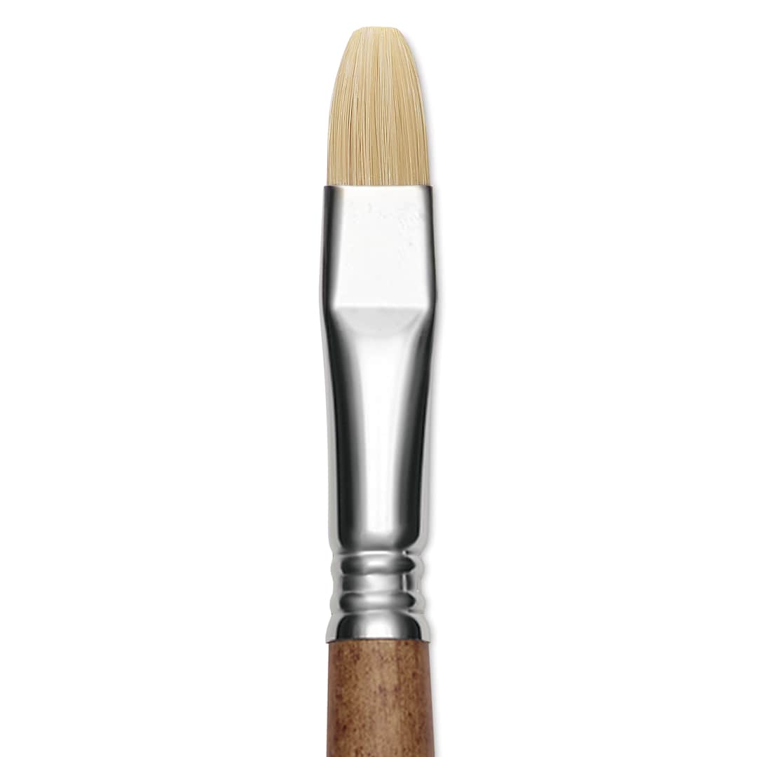 Open in modal - Escoda Futura Synthetic Bristle Brush - Series 5420, Bright, Size 12, Long Handle, clos-up