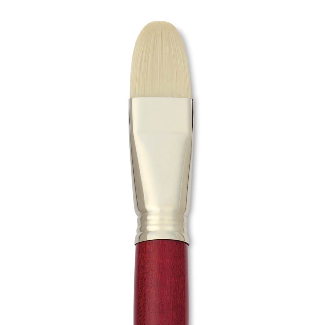 Open in modal - Escoda Marfil Synthetic Bristle Brushes - Series 4450 Bright, Size 24, Long Handle, close-up