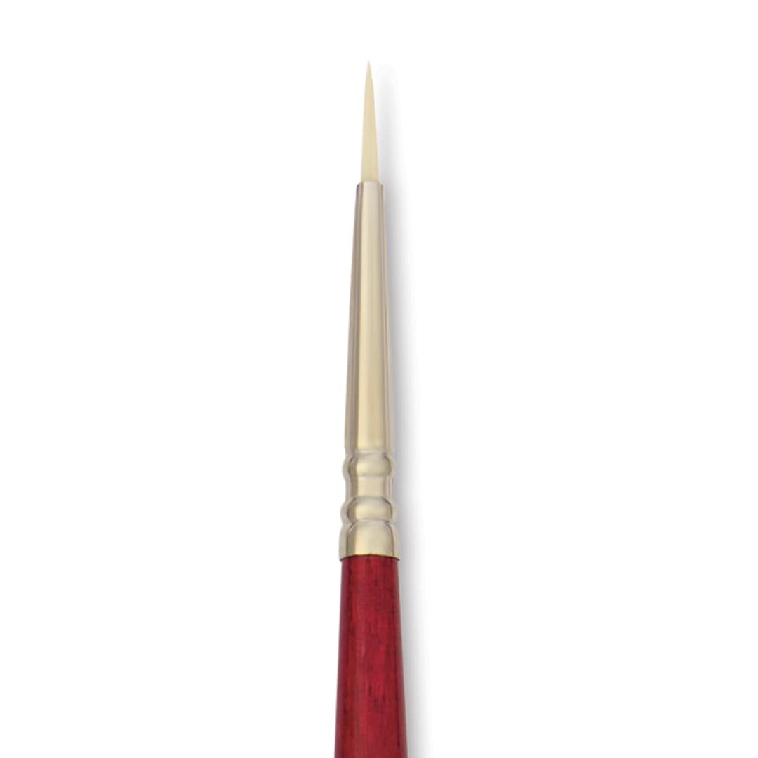 Open in modal - Escoda Marfil Synthetic Bristle Brushes - Series 4475 Round, Size 1, Long Handle, close-up