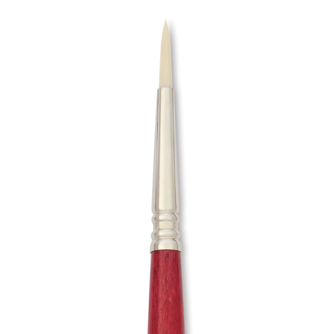 Open in modal - Escoda Marfil Synthetic Bristle Brushes - Series 4475 Round, Size 4, Long Handle, close-up