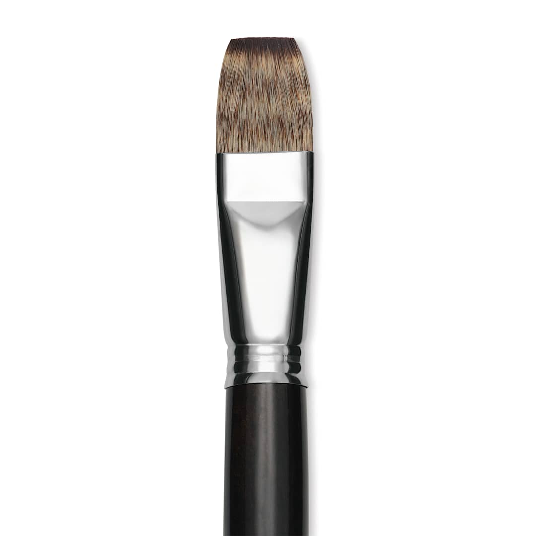 Open in modal - Escoda Vintage Synthetic Brush - Bright, Long  Handle, Size 22