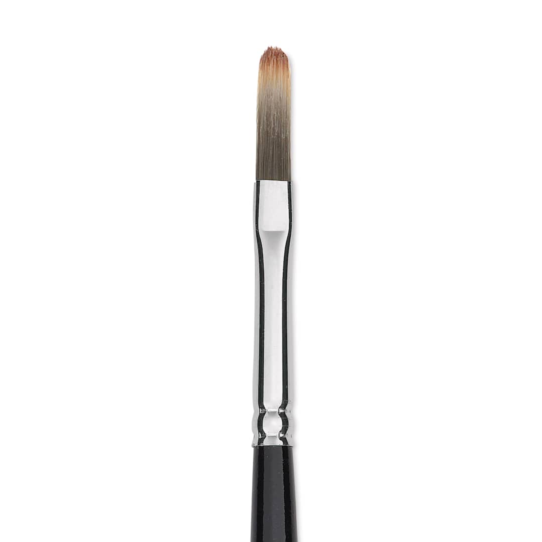 Open in modal - Trekell Spectrum Brush - Long Filbert, Long Handle, Size 0, close up
