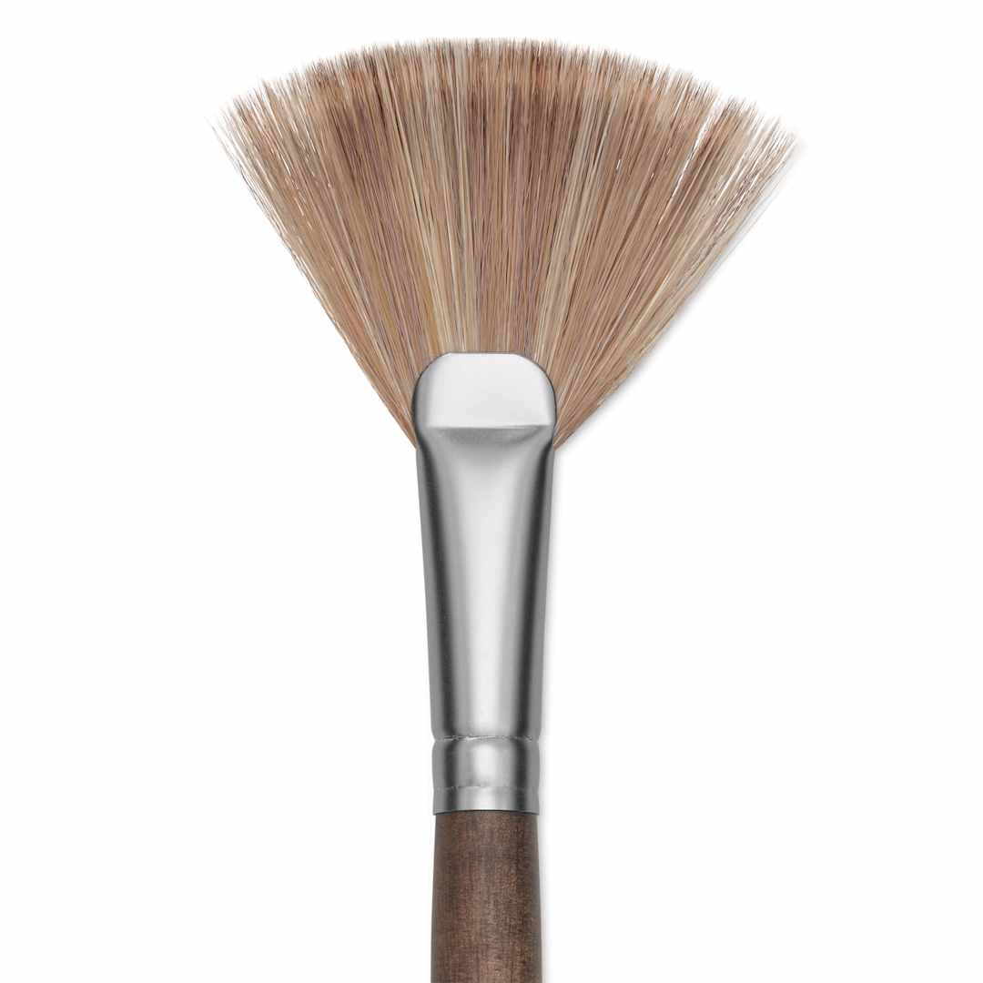 Open in modal - Princeton Pro Series 6000 Brush - Fan, Long Handle, Size 6, close up