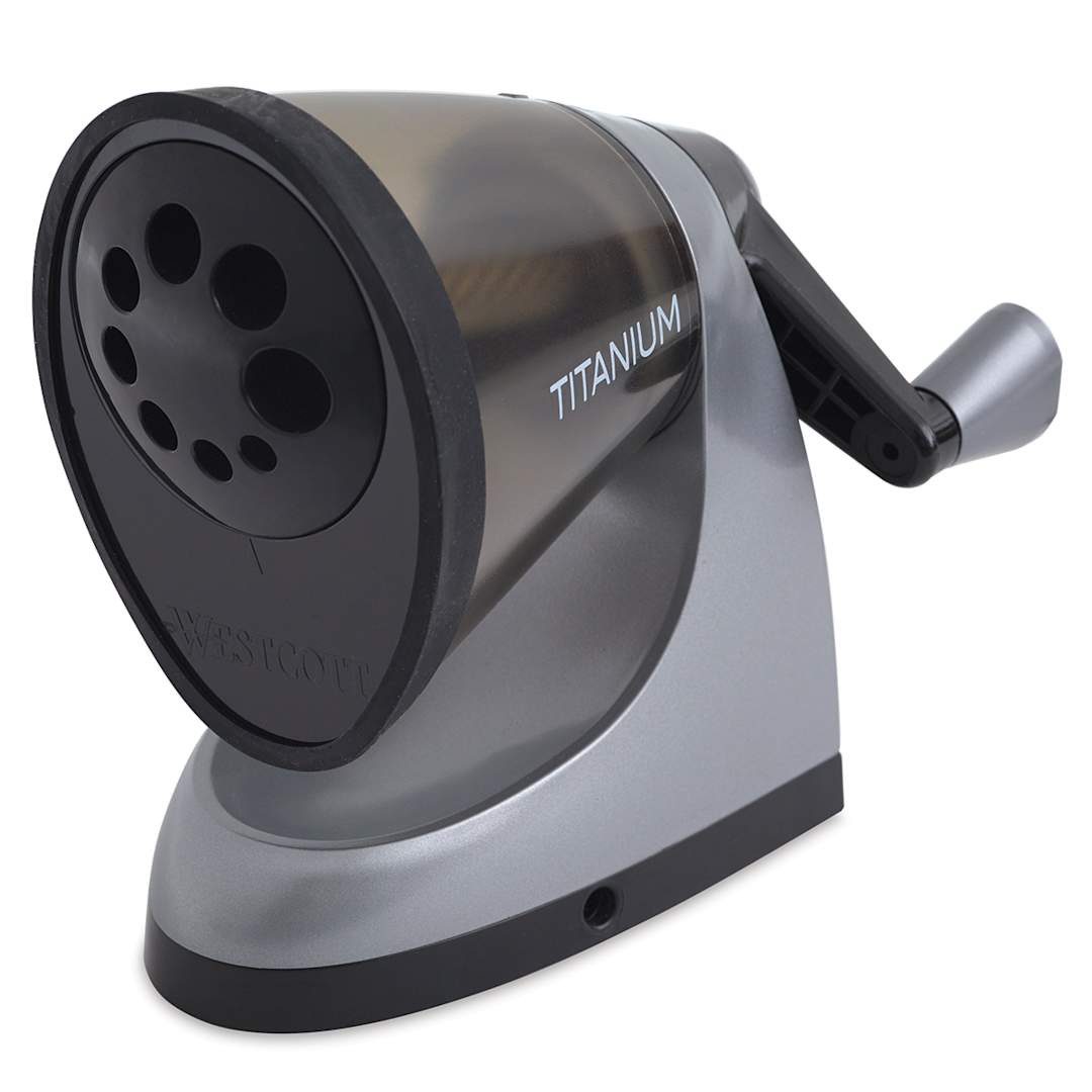 Open in modal - iPoint Manual Pencil Sharpener - Angled view showing 8 pencil settings