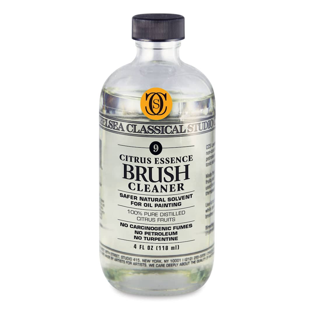 Open in modal - Chelsea Classical Studio Citrus Essence Brush Cleaner - Front of 4 oz bottle 