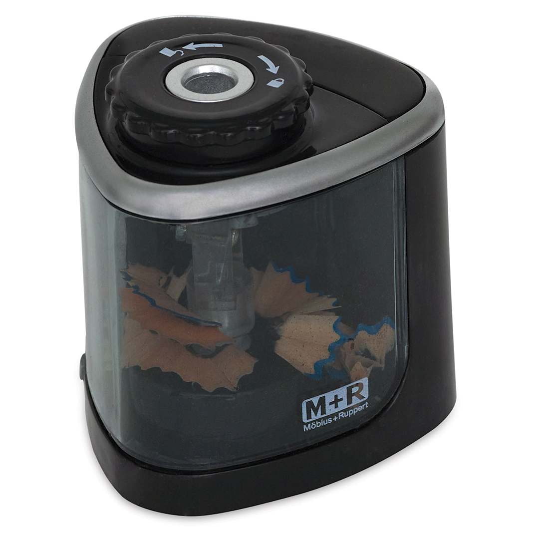 Open in modal - Mobius & Ruppert Battery Operated Pencil Sharpener - Top angled view of Sharpener
