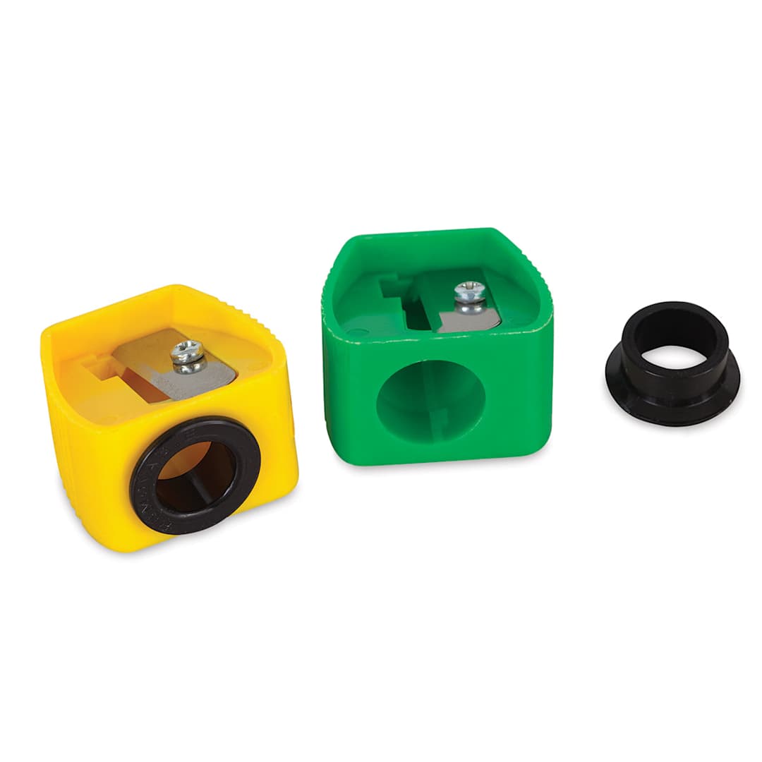 Open in modal - Mobius & Ruppert Neocolor Wax Crayon Sharpener - 2 shown with one adapter ring removed
