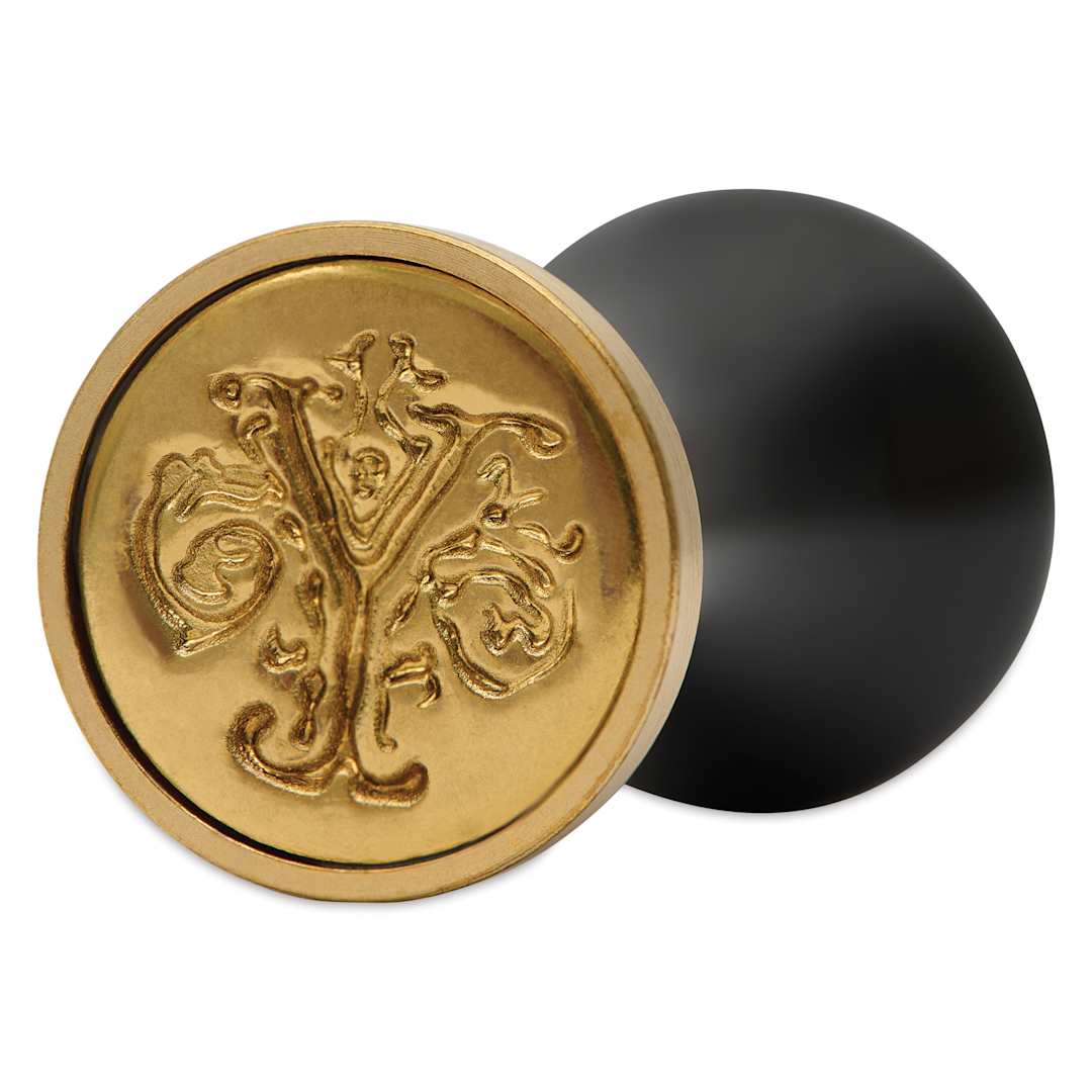 Open in modal - Manuscript Ceramic Mini Initial Sealing Coin Set - Letter Y