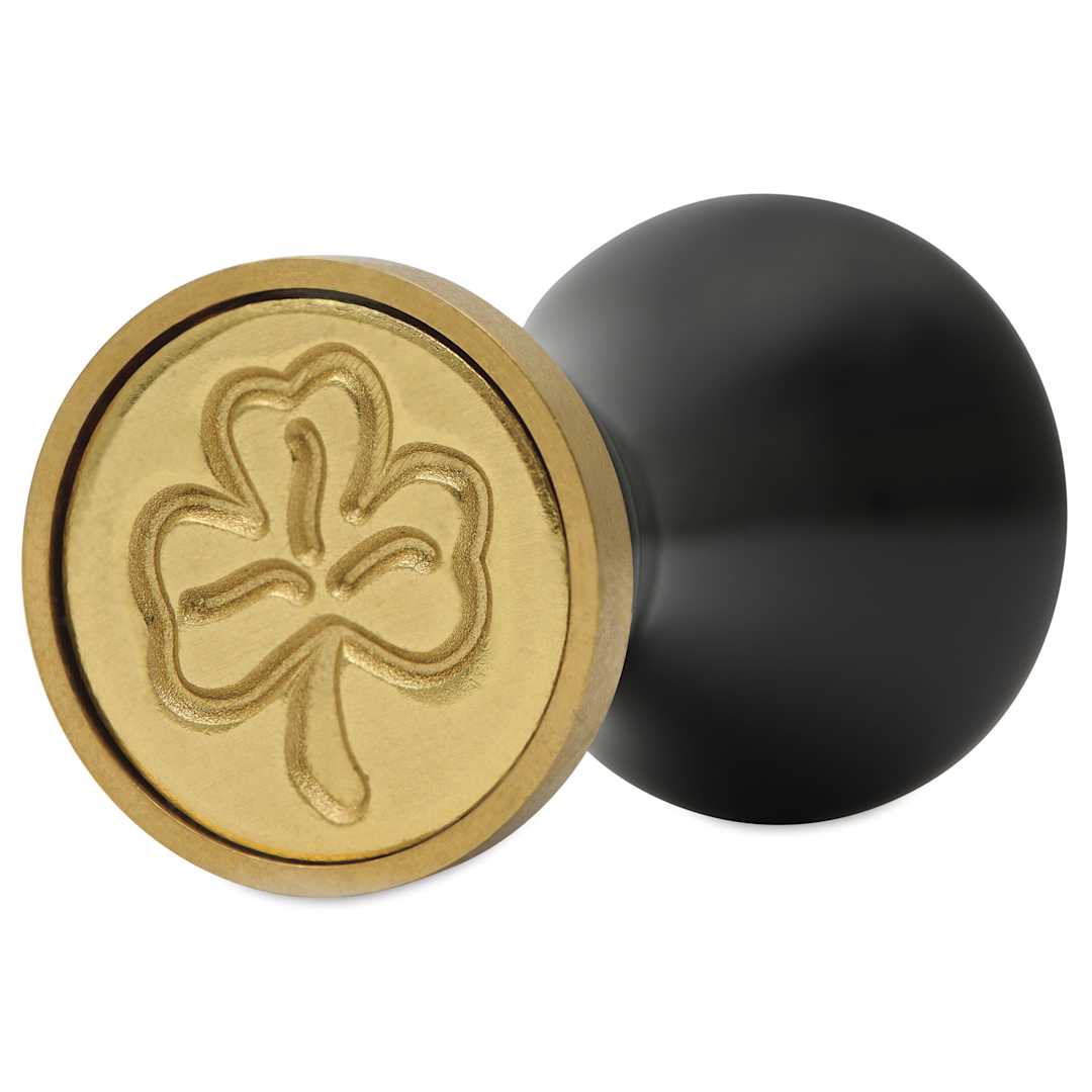Open in modal - Manuscript Wax and Seal Small Ceramic Coin Set - Shamrock, close up
