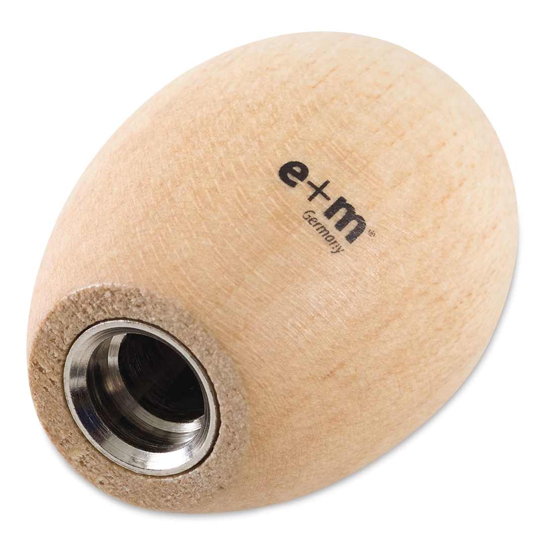 Open in modal - E and M Think Big Sharpener - Angled view of Maple Sharpener
