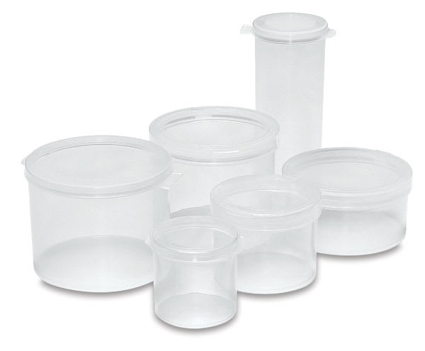 Open in modal - Flip Top Hinged Lid Containers - Six various size containers shown closed
