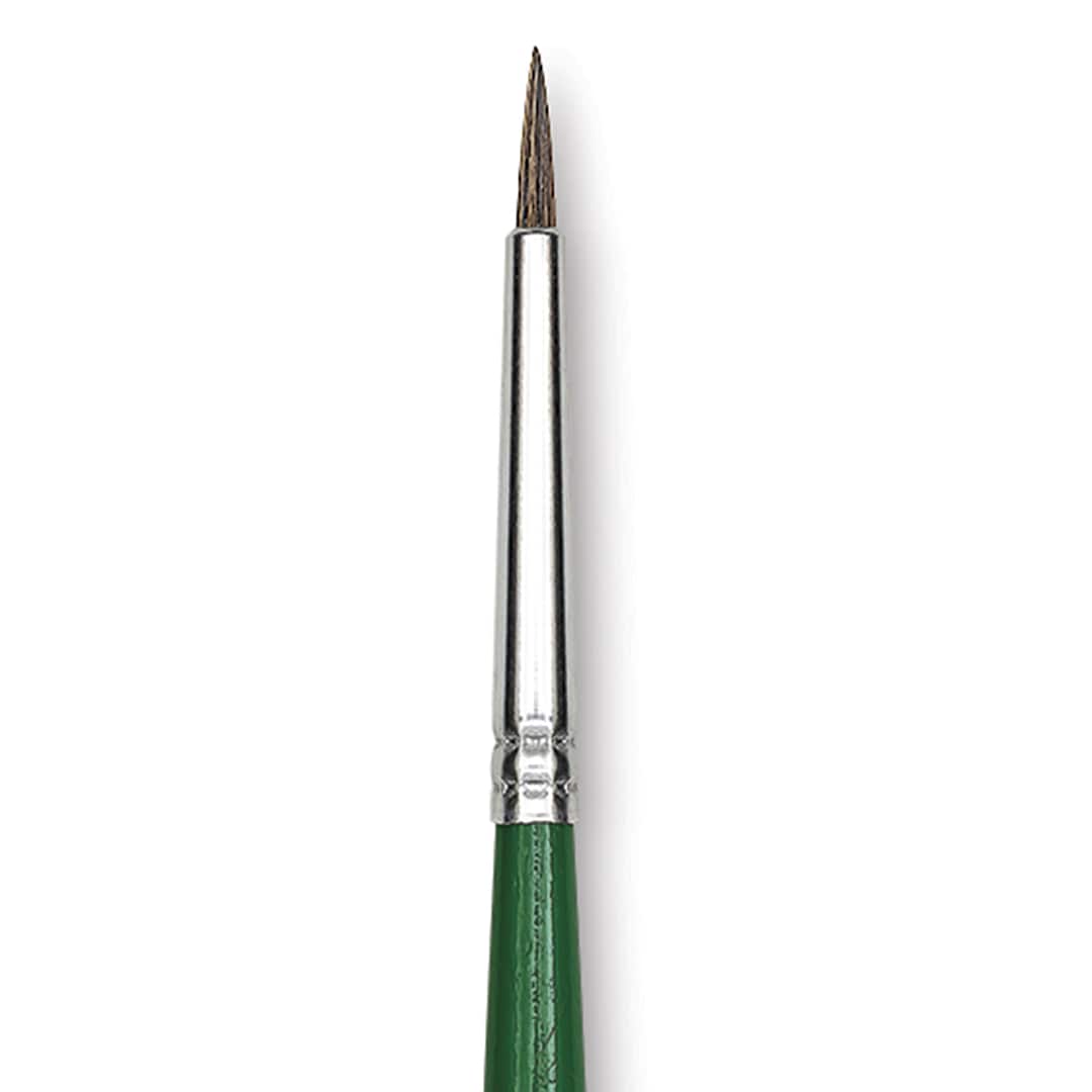 Open in modal - Blick Economy Pony Hair Brush - Round, Short Handle, Size 0 close-up