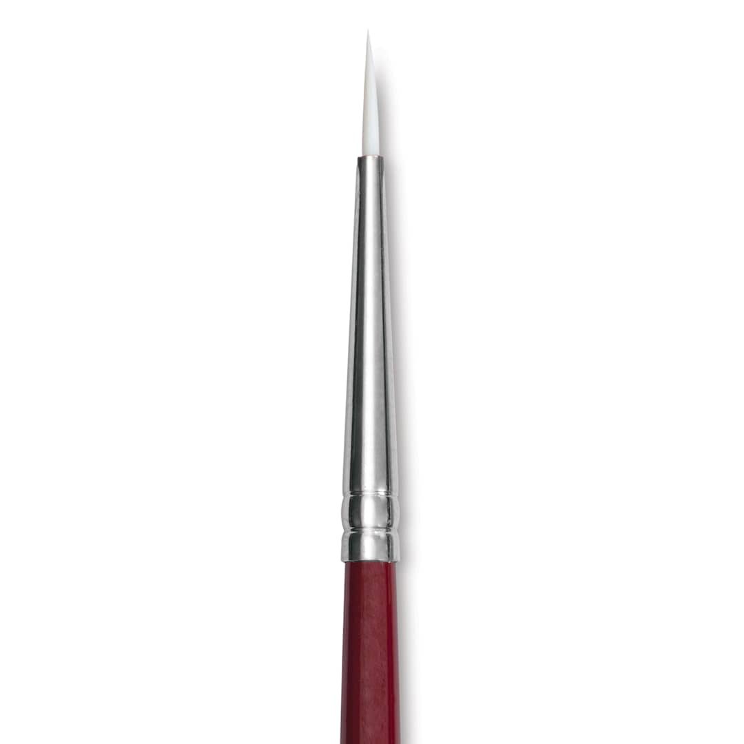 Open in modal - Dynasty Fine White Synthetic Brush - Round, Refill Brush, Size 0 close-up
