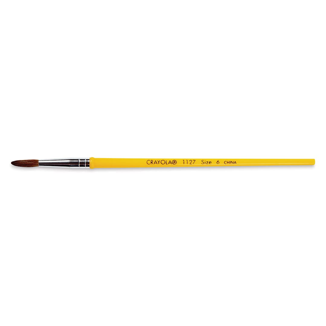 Open in modal - Crayola Camel Hair Watercolor Brush - Round, Size 6