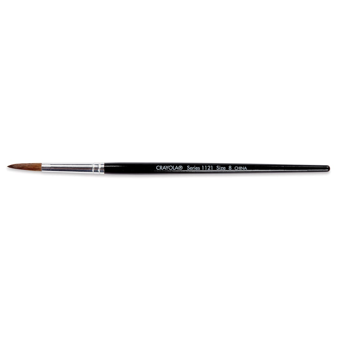 Open in modal - Crayola Wood Handle Watercolor Brush - Wood Handle, Size 8
