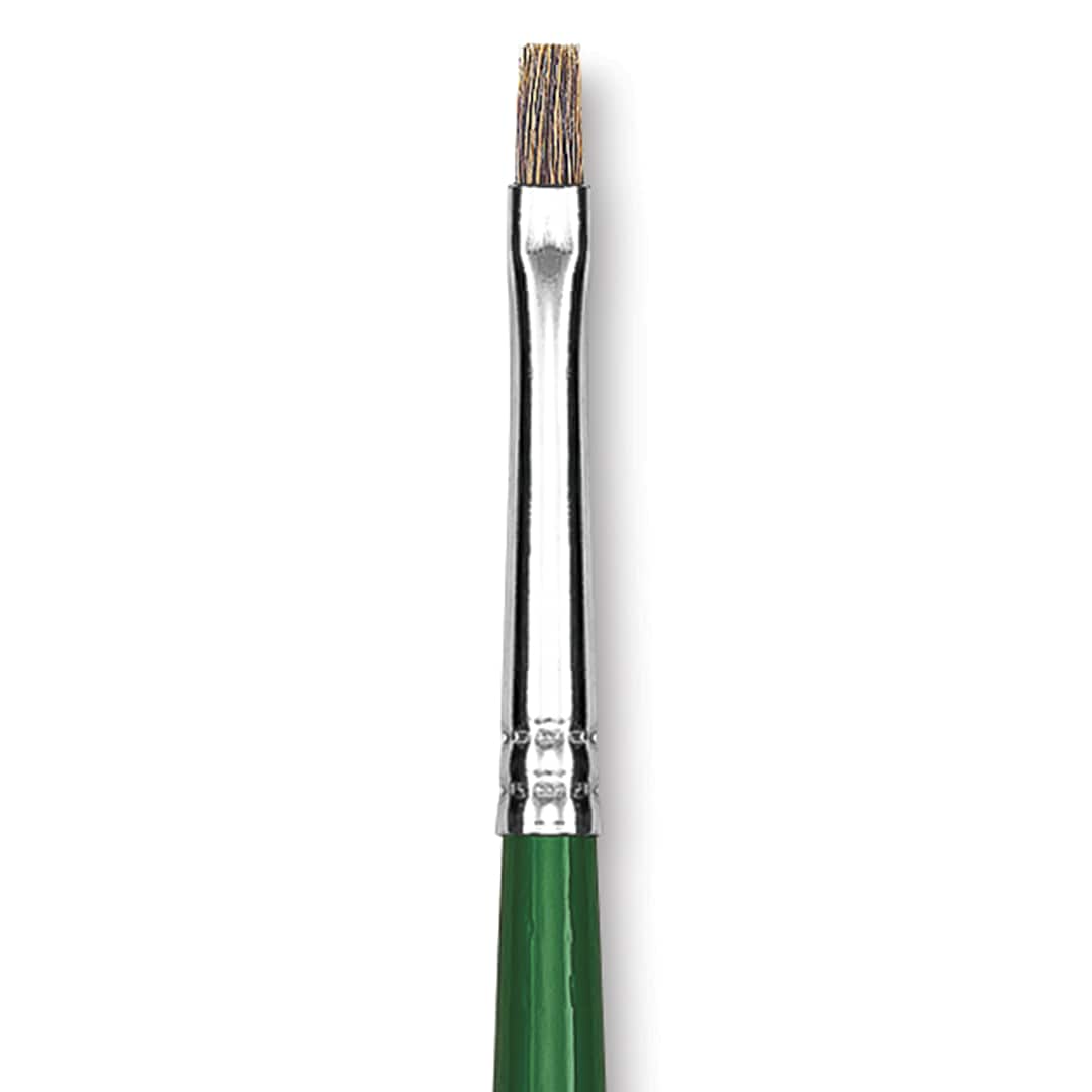Open in modal - Blick Economy Ox/Pony Hair Brush - Bright, Long Handle, Size 1 close-up
