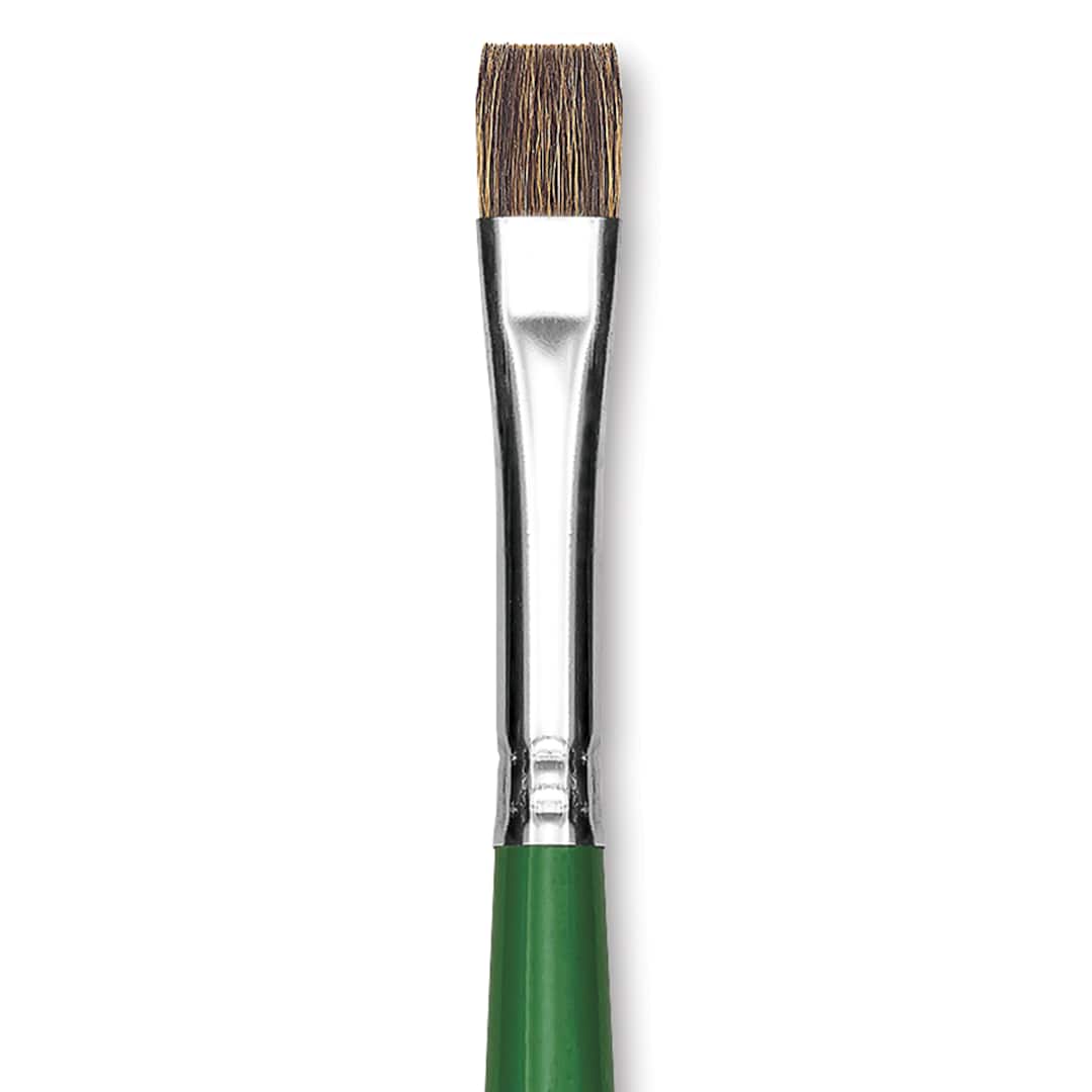 Open in modal - Blick Economy Ox/Pony Hair Brush - Bright, Long Handle, Size 10 close-up