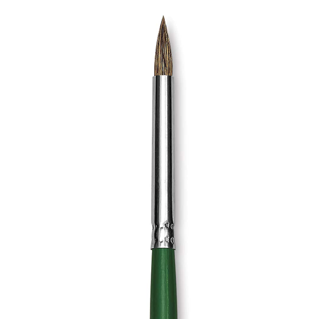 Open in modal - Blick Economy Ox/Pony Hair Brush - Round, Long Handle, Size 4 close up