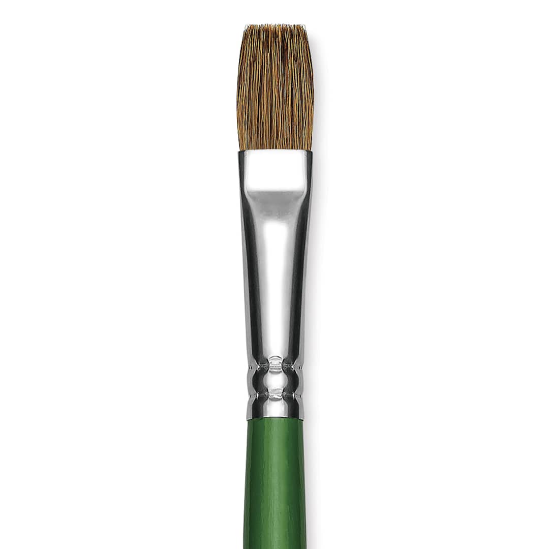Open in modal - Blick Economy Sable Brush - Flat, Long Handle, Size 14 close up