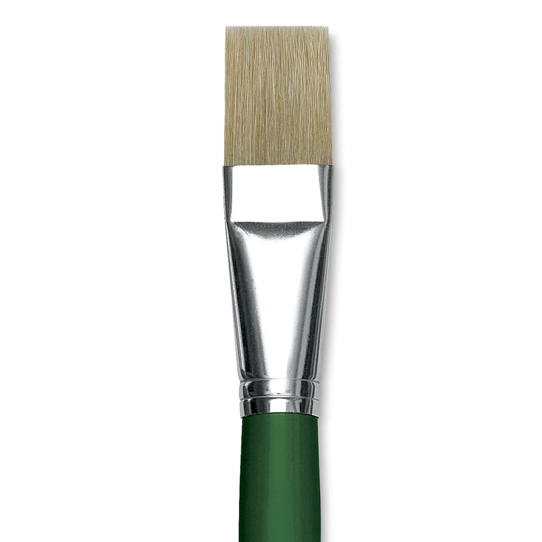 Open in modal - Blick Economy White Bristle Brush - Flat, Size 24 close up