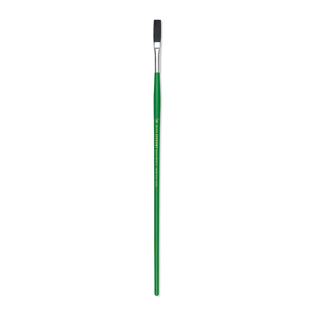 Open in modal - Blick Economy Black Bristle Brush - Extended Brush, Long Handle, 1/4"