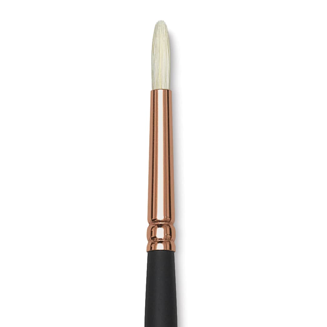 Open in modal - Blick Masterstroke Interlocking Bristle Brush - Round, Long Handle, Size 3
