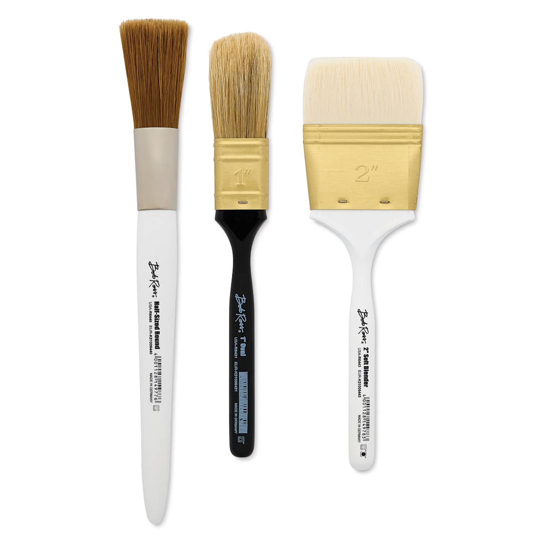 Open in modal - Bob Ross Happy Little Trees Brushes - Set of 3