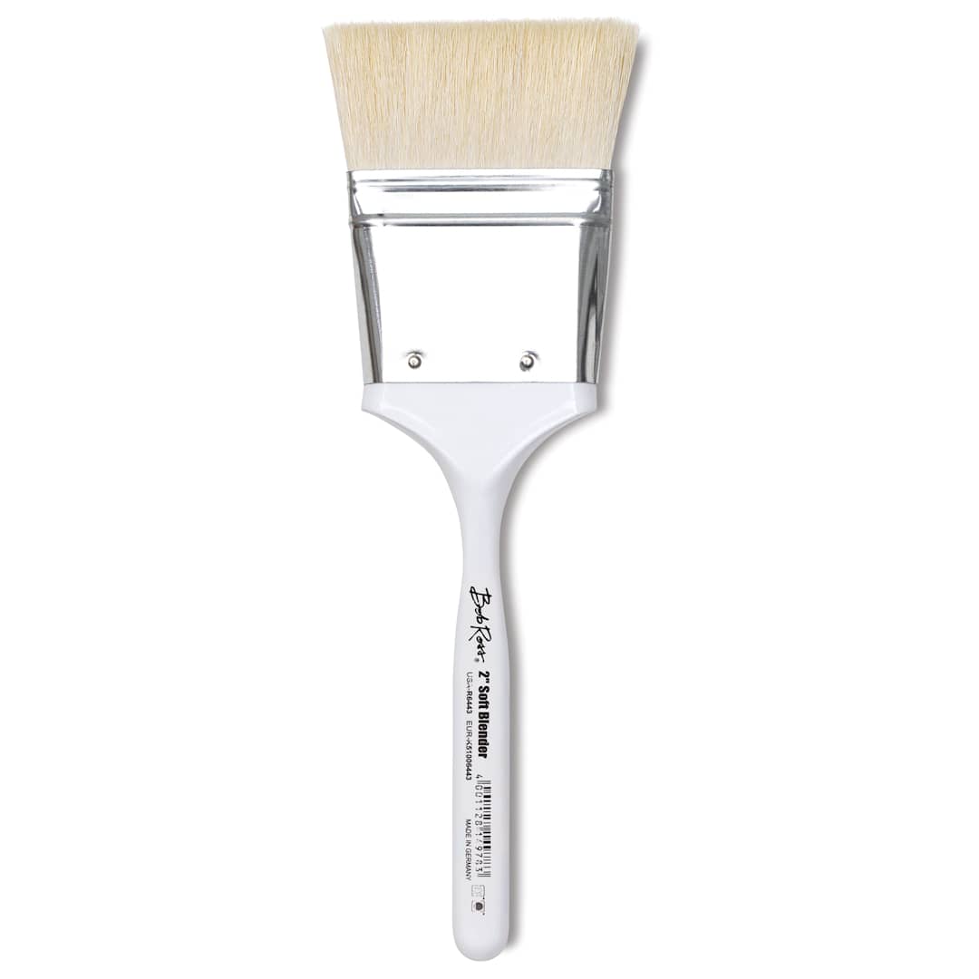 Open in modal - Bob Ross Synthetic Goat Hair Blender Brush - Size 2"
