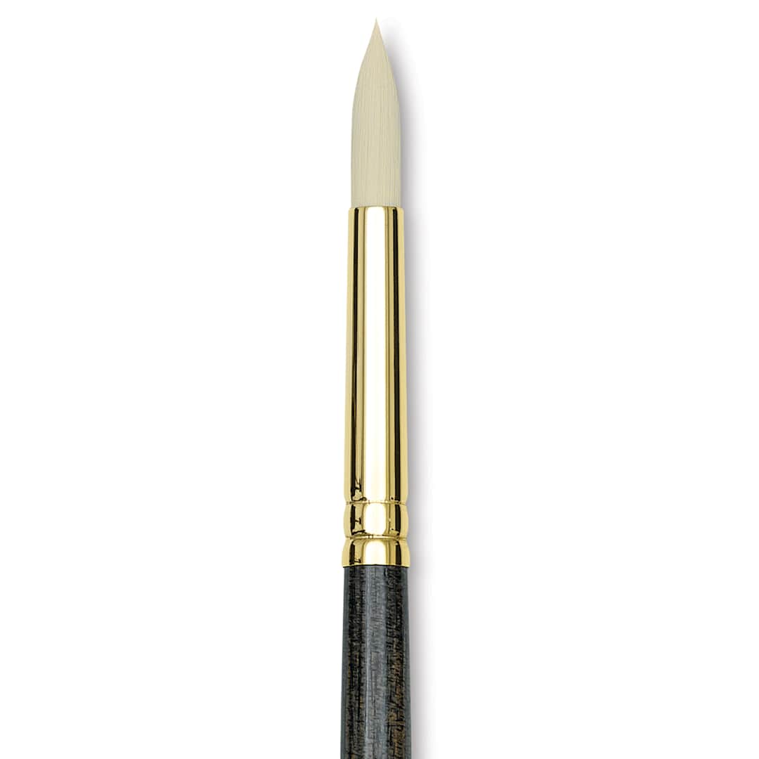 Open in modal - Princeton Series 6300 Dakota Synthetic Bristle Brush - Round, Long Handle, Size 6