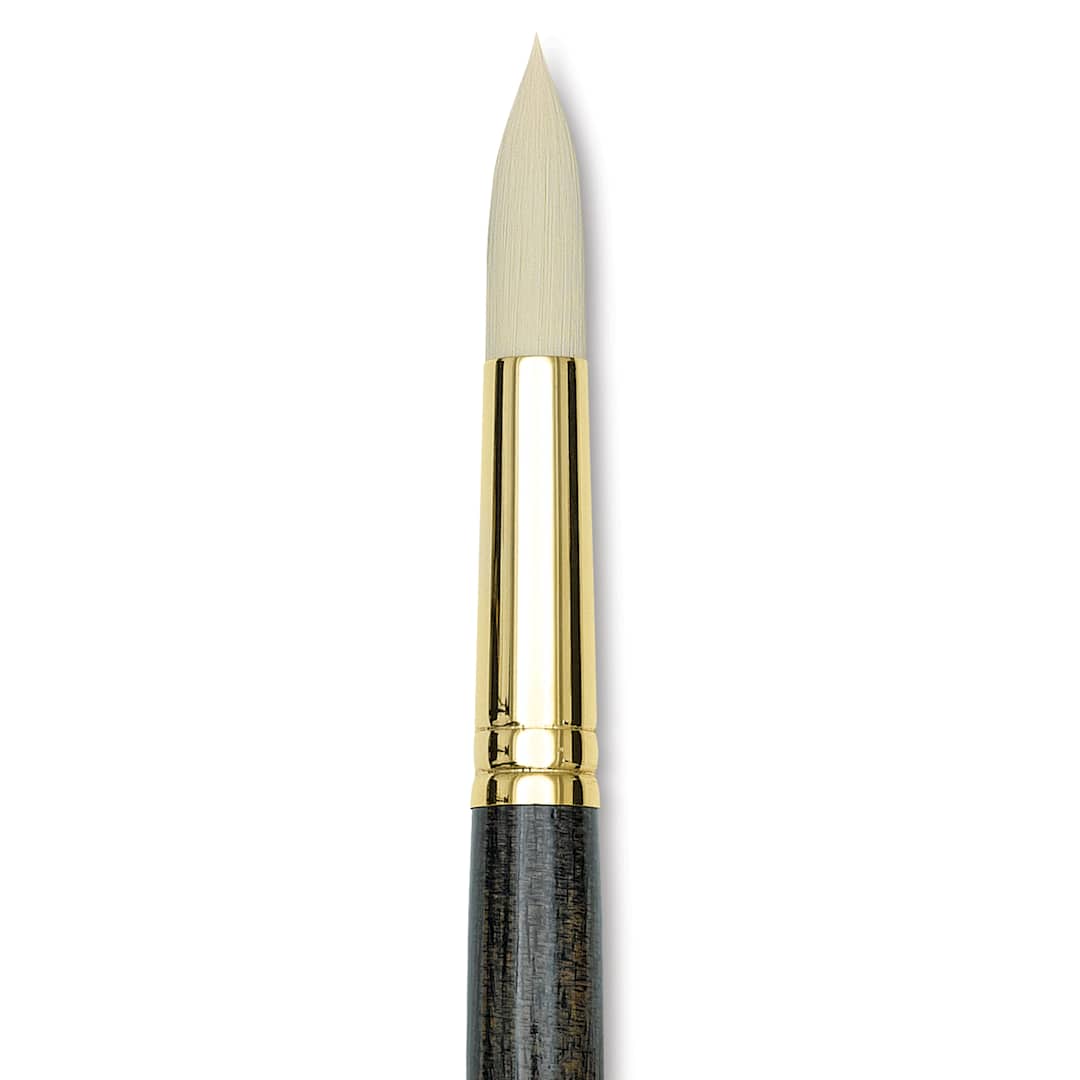 Open in modal - Princeton Series 6300 Dakota Synthetic Bristle Brush - Round, Long Handle, Size 12