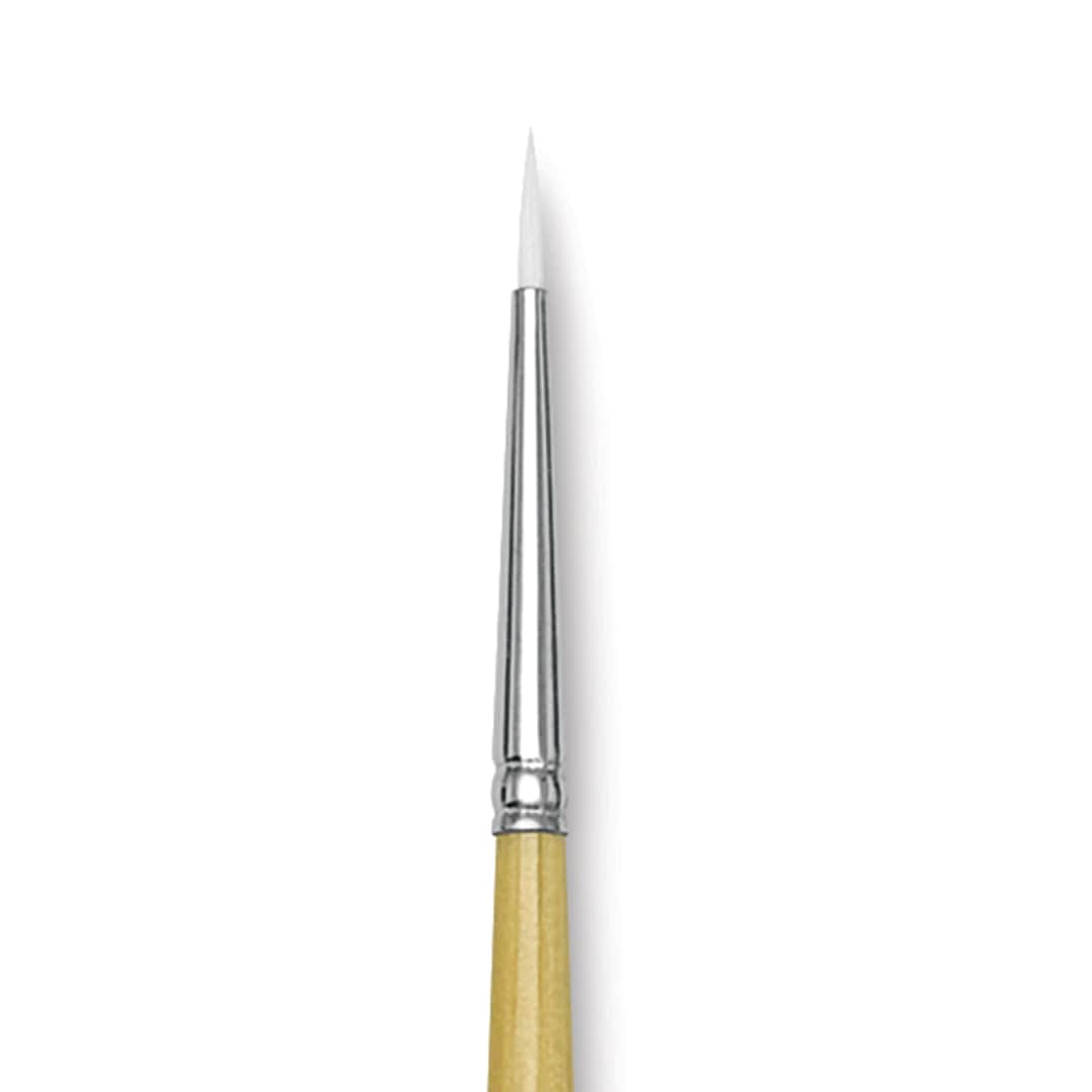 Open in modal - Blick Academic White Synthetic Brush - Round, Size 0, close-up