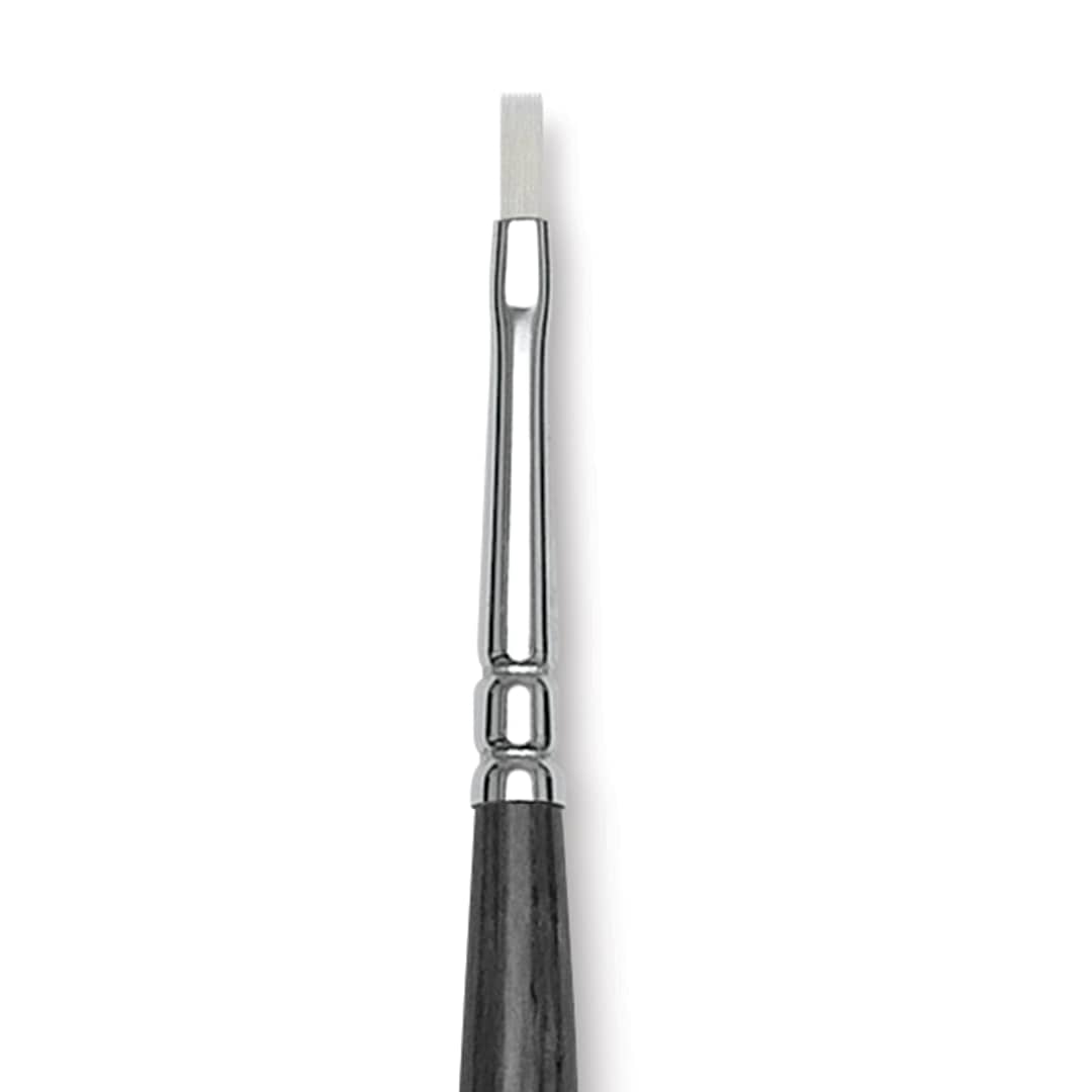 Open in modal - Blick Studio Synthetic Brush - Flat, Long Handle, Size 2, close-up