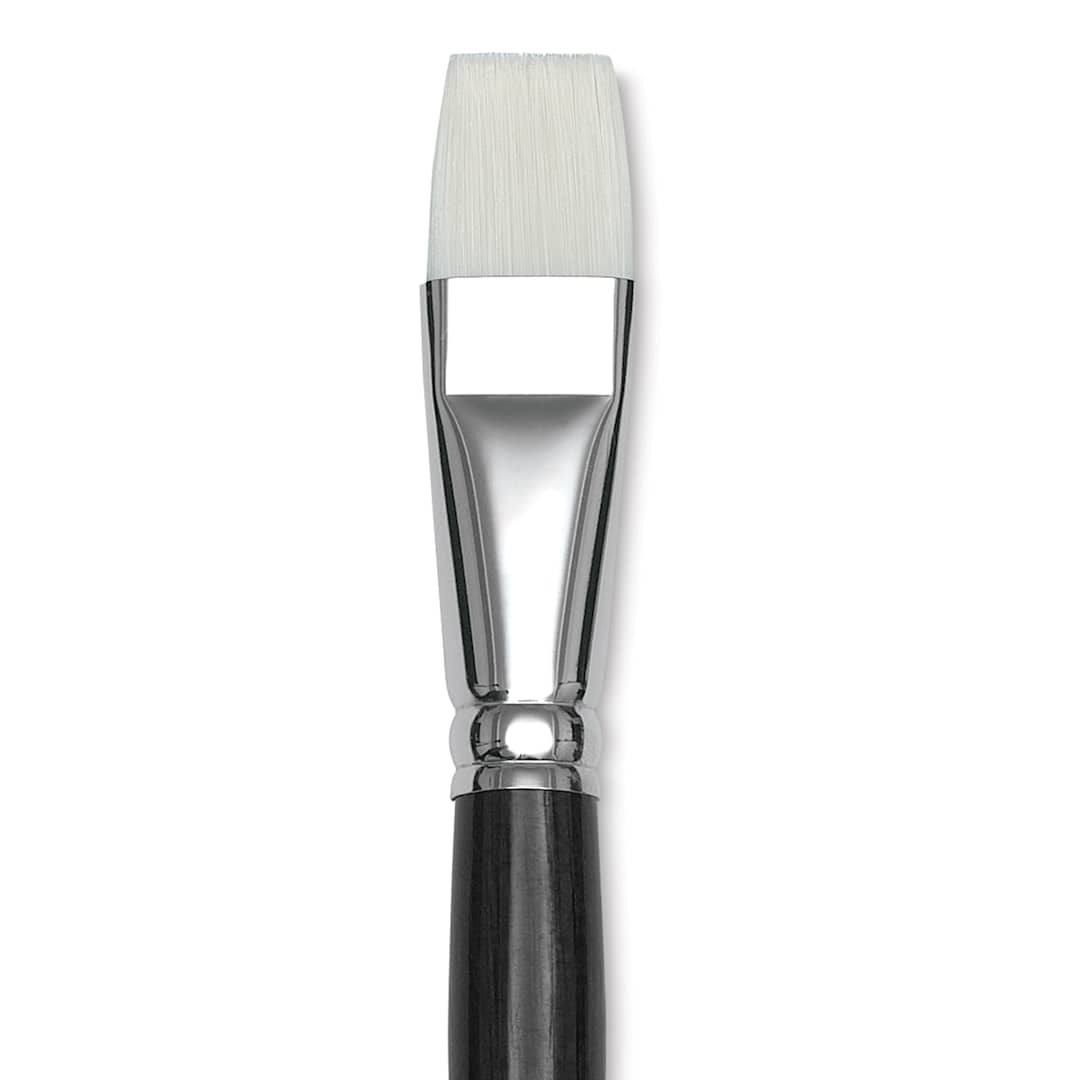Open in modal - Blick Studio Synthetic Brush - Bright, Long Handle, Size 20, close-up