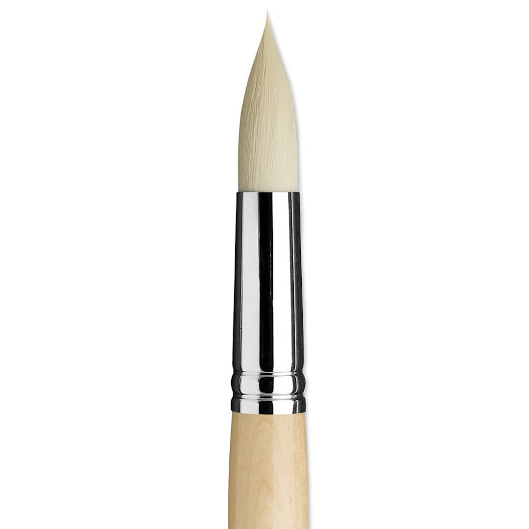 Open in modal - Da Vinci Top Acryl Synthetic Brush - Round, Long Handle, Size 35 close up