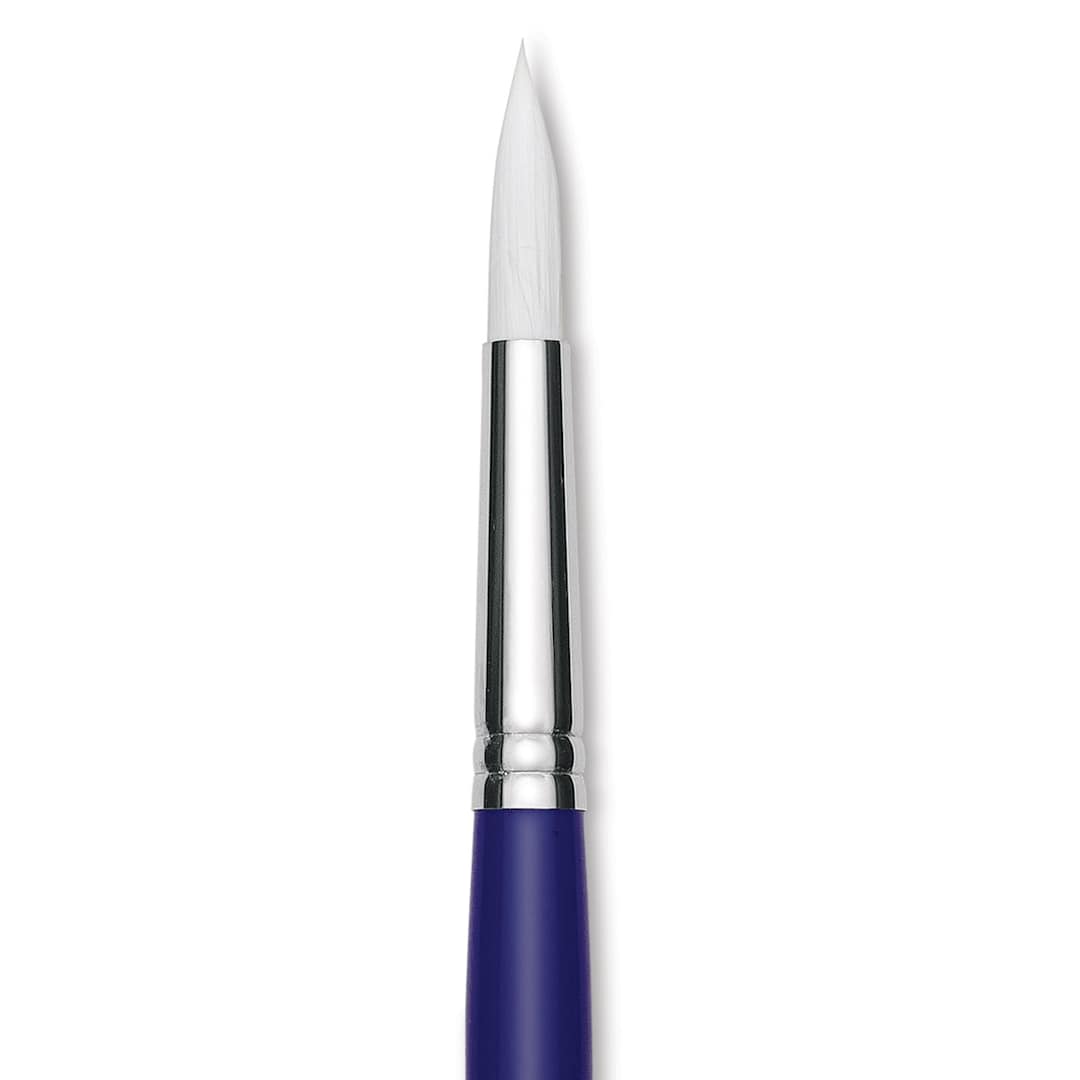 Open in modal - Blick Scholastic Wonder White Brush - Round, Long Handle, Size 12 close up