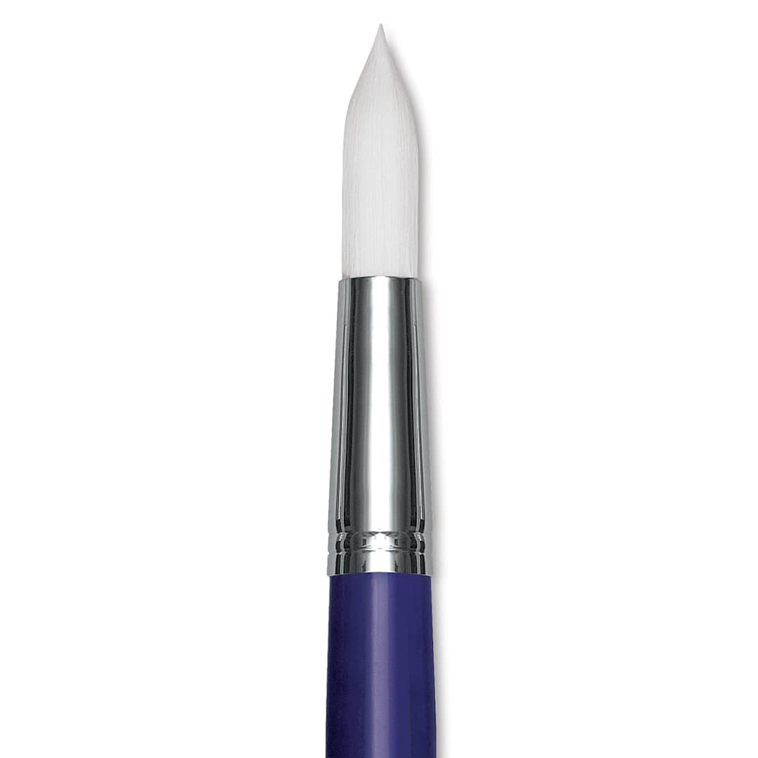 Open in modal - Blick Scholastic Wonder White Brush - Round, Long Handle, Size 24 close up